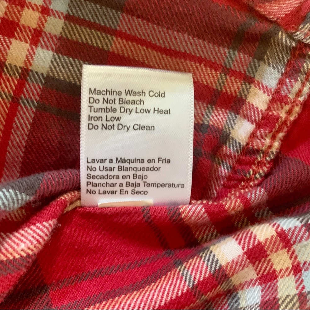 Jach’s Girlfriend Red Plaid Flannel, Size Medium - Picture 9 of 11